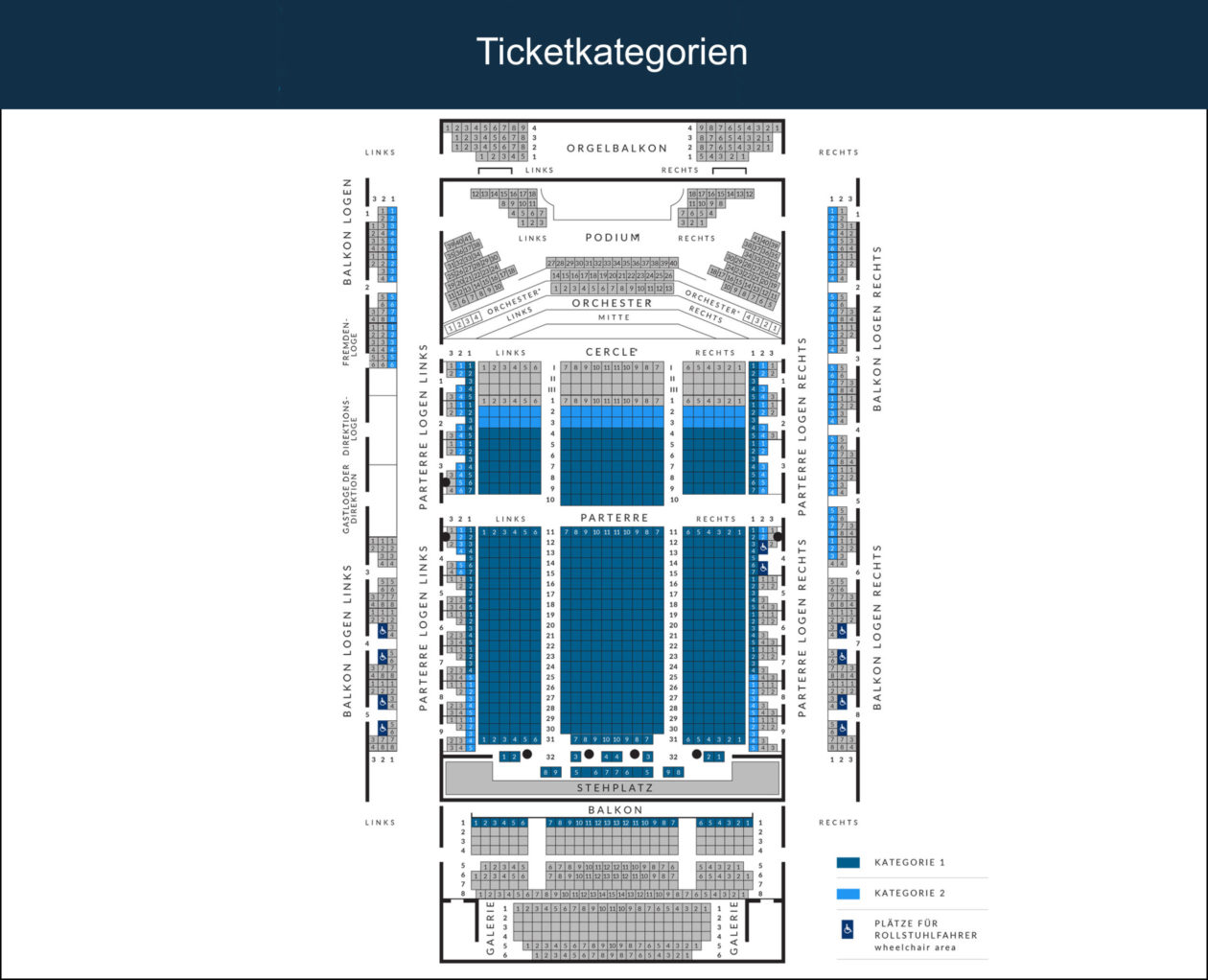 Neujahrskonzert Ticketkategorien