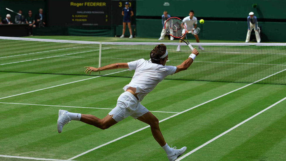 Roger Federer auf dem Wimbledon Centre Court